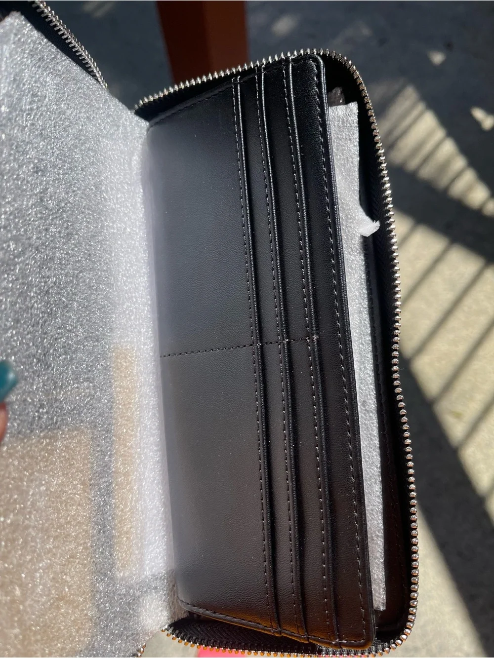 Michael Kors Black/Gray Signature Zip Wallet